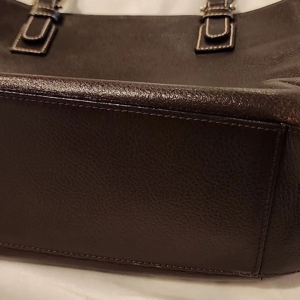 Charles Jourdan Paris hand bag dark brown